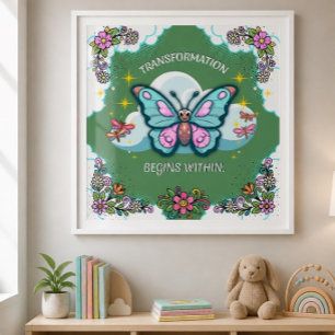 Poster Cartaz Inspirador Caprichoso - Transformação