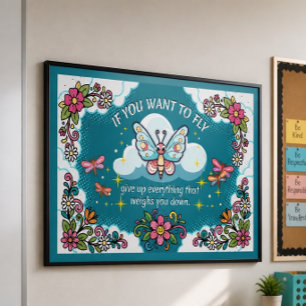 Poster Cartaz Inspirador Caprichoso - Voar