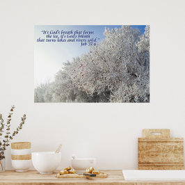 Poster Cartaz Inspirador de Paisagem de Inverno