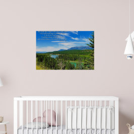 Pôster Cartaz Inspirador de Paisagem Montanhosa