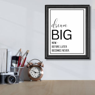 Poster Cartaz Inspirador Sonhe Grande 11"x14"