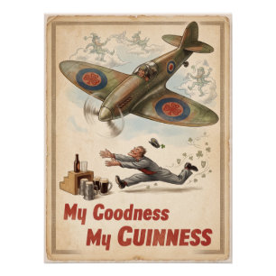 Pôster Cartaz Irlandês de Aviação da Segunda Guerra Mundi