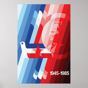 Poster Cartaz Iugoslávia Tito 1945-1985 Patriotismo