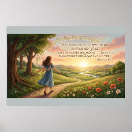 Poster Cartaz Jeremias 29:11 KJV – Arte Cristã para Pared