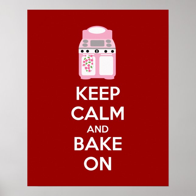 Poster Cartaz Keep Calm e Continue a Assar (Frente)