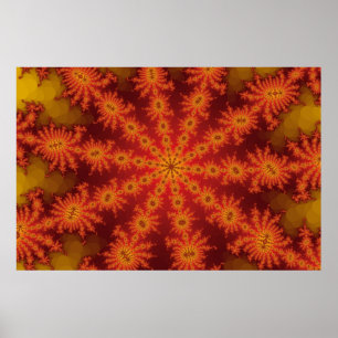 Poster Cartaz Laranja Vermelho Decasteer