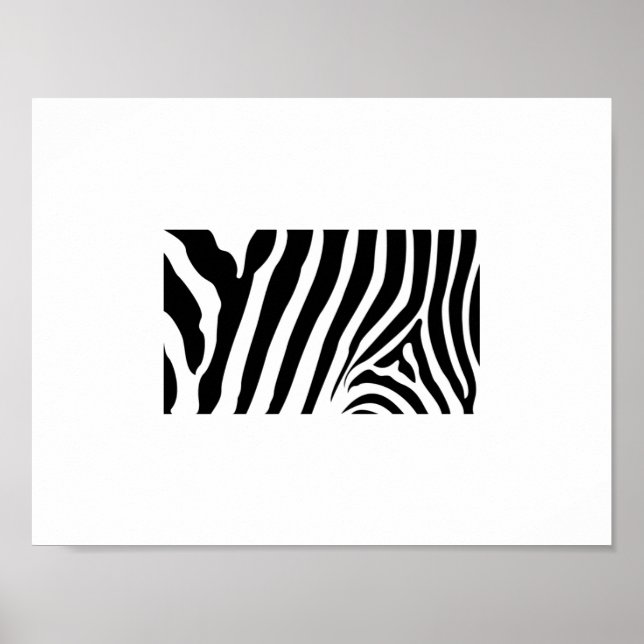 Pôster Cartaz - Listras de Zebra Abstrato (Frente)
