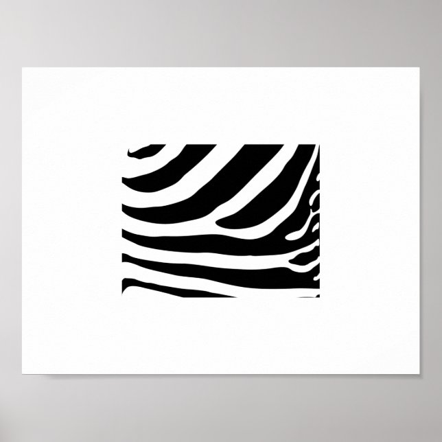 Poster Cartaz - Listras de Zebra Abstrato 2 (Frente)