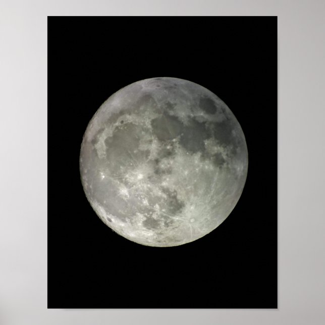 Poster Cartaz Mate de Fotografia da Lua Cheia Original (Frente)