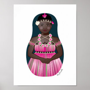 Poster Cartaz Matryoshka Bougainvilleano