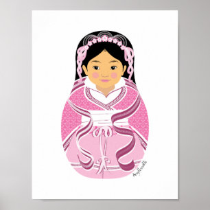 Poster Cartaz Matryoshka Chinês, HanFu