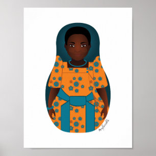 Poster Cartaz Matryoshka Ugandês
