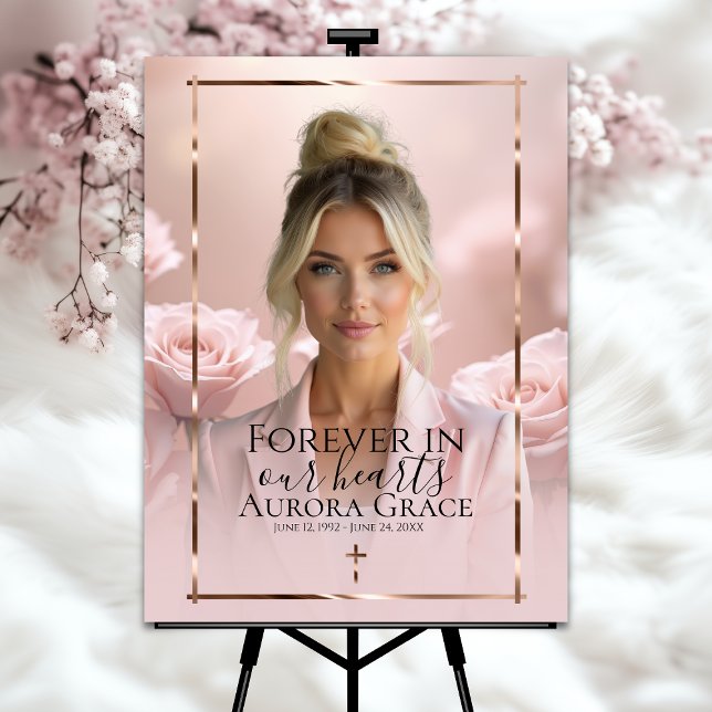 Poster Cartaz Memorial em Rosa Dourado (Criador carregado)