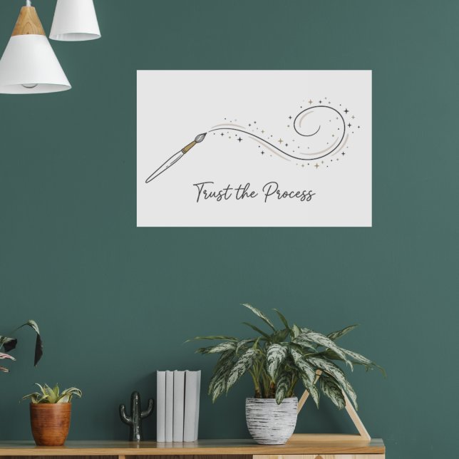 Poster Cartaz Minimalista Confie no Processo (Sala de Estar 1)