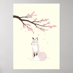 Poster Cartaz Minimalista do Espírito da Raposa Anime