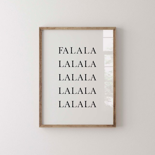Poster Cartaz minimalista falalala (Criador carregado)