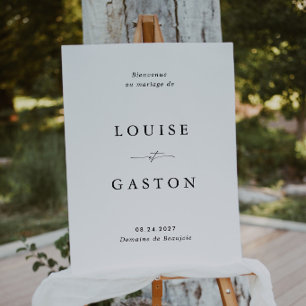 Poster Cartaz Minimalista Painel de Boas-Vindas Casamento