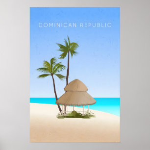 Poster Cartaz Mínimo de Viagens da República Dominicana