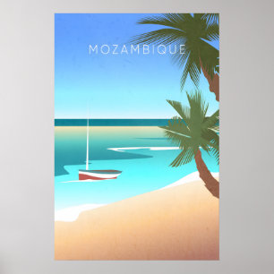 Poster Cartaz Mínimo de Viagens de Moçambique