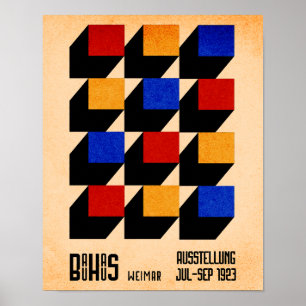 Poster Cartaz Moderno Geométrico Bauhaus