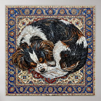 Poster Cartaz Mosaico do Cavalier King Charles Spaniel |
