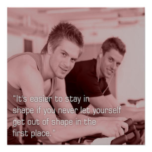 Pôster Cartaz Motivacional de Fitness para Manter a Forma