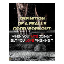Pôster Cartaz Motivacional de Treino Muito Bom