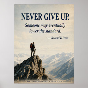 Poster Cartaz Motivacional Divertido Nunca Desista   Rola