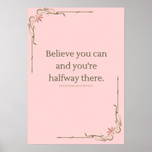 Poster Cartaz Motivacional Elegante para Escritório e Lar