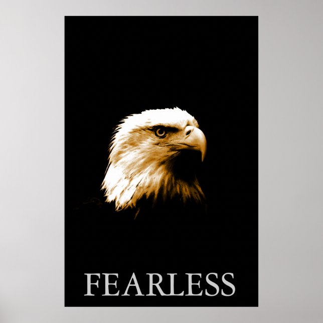Pôster Cartaz Motivacional Vertical Águia Careca Sem Medo (Frente)