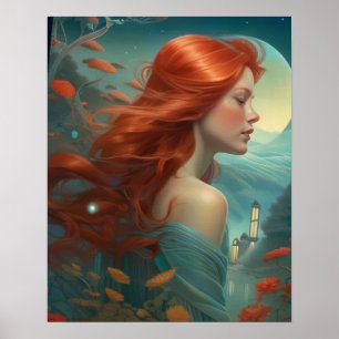 Poster Cartaz - Mulher Ruiva
