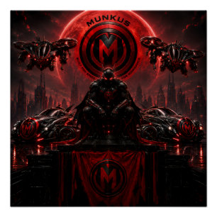 Pôster cartaz munkus crimson Moon Glassey / cartaz munkus
