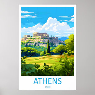 Poster Cartaz Nacional de Esqui do Parque de Atenas Vinta