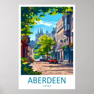 Poster Cartaz Nacional de Viagem de Esqui de Aberdeen Par