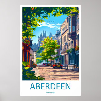Poster Cartaz Nacional de Viagem de Esqui de Aberdeen Par
