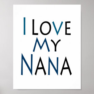 Poster Cartaz Nana (azul) (tamanho padrão de moldura)
