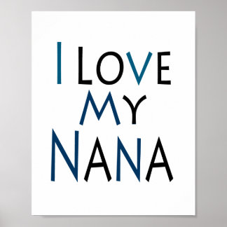 Poster Cartaz Nana (azul) (tamanho padrão de moldura)