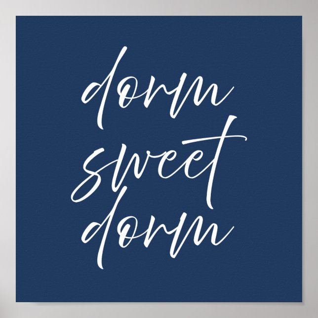 Poster Cartaz Navy Dorm Sweet Dorm | Arte de Parede Prépp (Frente)