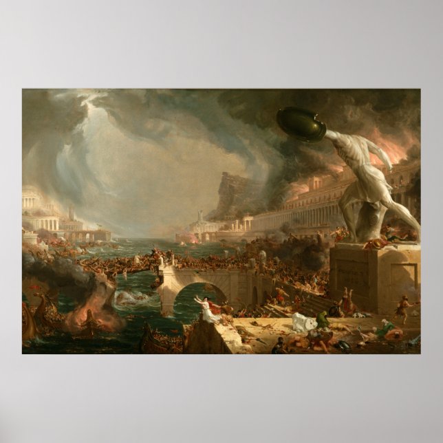 Poster Cartaz O Curso do Império Destruição Cole T. (Frente)