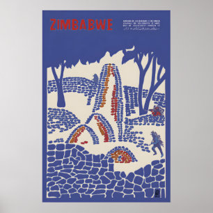 Poster Cartaz OSPAAAL Dia de Solidariedade com o Zimbábue