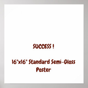 Poster Cartaz Padrão Semi-Brilho 16"x16"