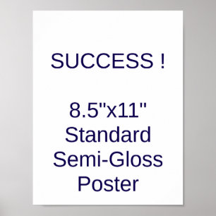Poster Cartaz Padrão Semi-Brilho 8,5"x11"