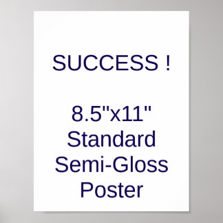 Poster Cartaz Padrão Semi-Brilho 8,5"x11"
