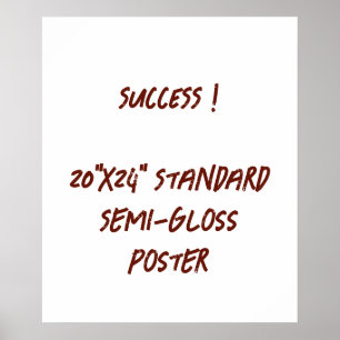 Poster Cartaz Padrão Semi-Brillo 20"x24"