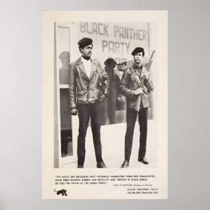 Poster Cartaz Pantera Negra - Guardas negros para policia