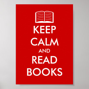 Pôster Cartaz para amantes de livros: Mantenha a calma e