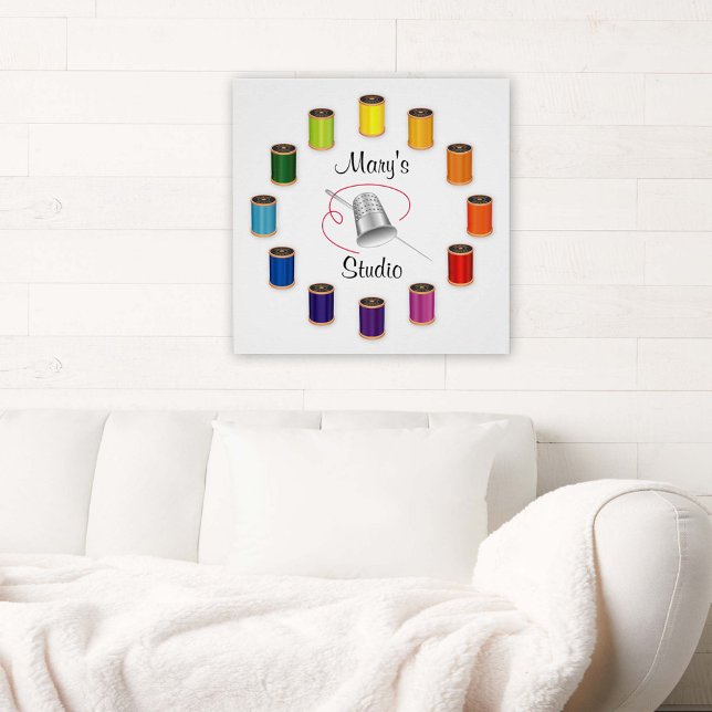 Pôster Cartaz para Costura, Agulha e Linhas (Poster for Sewing, Needle and Threads. Customize your text. )