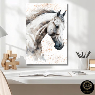 Poster Cartaz para Download da Arte em Aquarela Cavalo Br