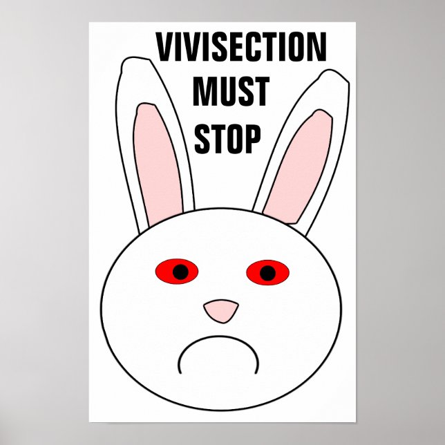 Pôster Cartaz Parem a Vivissecção (Frente)