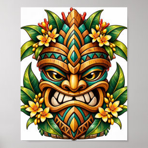 Poster Cartaz Parrot Bloom Tiki